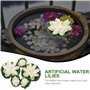 Nénuphars artificiels - Lot de 5 fleurs de lotus artificielles flottantes - Décoration de bassin - Nénuphar - Ornement pour terr