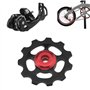 Create idea Roues Dérailleur Arrière 2pcs Noir Scellé par Aluminium 11T Soutenant Jockey Roule Poulie pour Bicyclette Accessoire