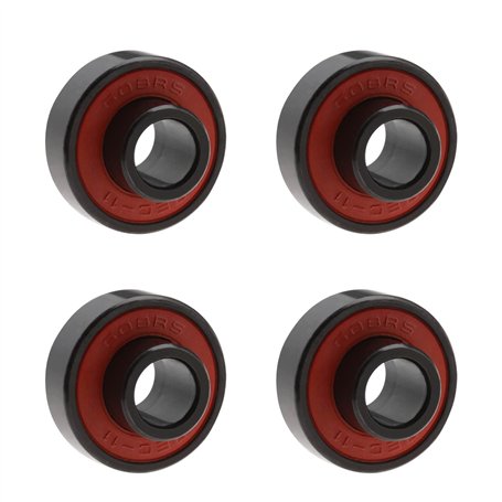 4pcs 608-2RS Roulement Intégré Haute Vitesse Faible Bruit pour Longue de Planche Skateboards Patins à roulettes Rouge