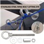 OTOTEC Lot de 2 boulons à anneau en acier inoxydable 316 M8 x 80 mm avec rondelles d'écrous pour charnières de porte arrière com