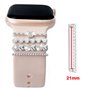 EMSea Lot de 4 anneaux décoratifs pour bracelet de montre - En forme de cœur - Ornement en métal - Largeur : 20 mm - 21 mm - Bra