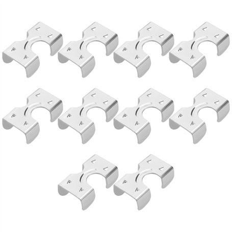 EMSea 10pcs Pinces à Corde Doubles Robustes en Acier Inoxydable 304 Taille 40mmx22mm pour Diamètre de Corde de 10 à 12mm Pince à