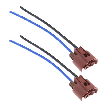 YINETTECH 2pcs HB3 HB4 9005 9006 Douilles d'ampoule de Phare Faisceau de Câblage 2 Broches Ampoule Antibrouillard Prise Réparati