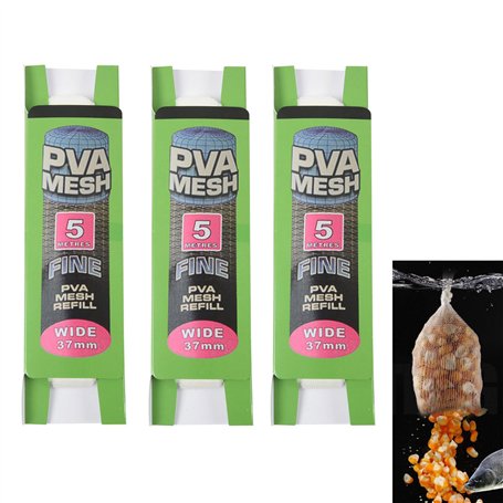 Roundsky Lot de 3 recharges PVA solubles dans l'eau PVA de 5 m - 37 mm - Réseau de recharge pour appareils de nidification - Fil