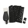 Ginobili Lot de 4 blocs de ponçage pour ponceuse manuelle sans poussière Noir 200 x 70 mm