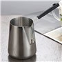 OVNSHVN Pot Chauffe-Beurre de Lait de 350 ML, CafetièRe Turque, Pot de Fonte de CuisinièRe en Acier Inoxydable avec Bec Verseur