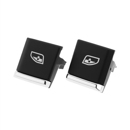 eMagTech 2X Caches de Bouton de Vitre ¨¦lectrique pour Si¨¨ge Conducteur Compatible avec Porsche Cayenne 2011-2018 (n¡ã 1-2)