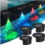 Htuygyjaw Paquet de 4 Lumières de Bord de Piscine à Énergie Solaire pour Piscines Creusées, Décorations de Piscine sans Imperméa