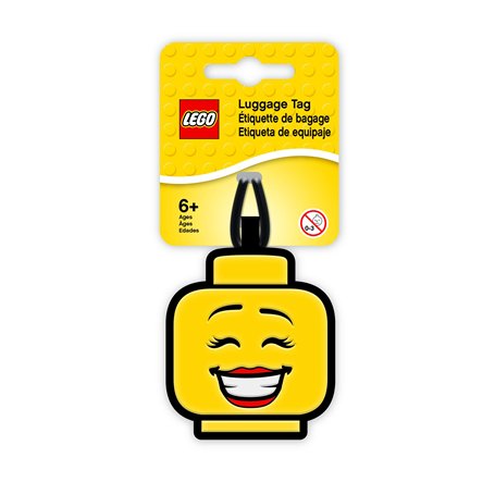 Lego Iconic Girl Face Étiquette de bagage en silicone pour voyage