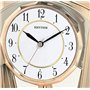 RHYTHM Horloge de cheminée contemporaine avec pendule oscillant et cadran facile à lire Doré Champagne 4RP772WR13