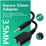 Mcbazel Surecom adaptateur d'écouteur 3,5 mm Kenwood pour téléphone portable vers talkie-walkie