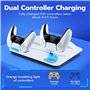 Wigearss PS5/PS5 Slim/PS5 Pro Ventilateur Station de Refroidissement, Support de Charge Vertical avec Chargeur Double pour Manet