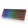 HKKB GK61 Mechanical Gaming Keyboard 60 Percent | 61 RGB Rainbow LED Backlit Programmable Keys | USB Wired | for Mac and Windows