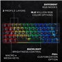 HKKB GK61 Mechanical Gaming Keyboard 60 Percent | 61 RGB Rainbow LED Backlit Programmable Keys | USB Wired | for Mac and Windows