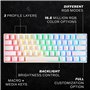 HKKB GK61 Mechanical Gaming Keyboard 60 Percent | 61 RGB Rainbow LED Backlit Programmable Keys | USB Wired | for Mac and Windows