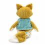 LES DÉGLINGOS - Peluche Original Cyranos Le Renard - Velours côtelé Ultra Douce -27 cm - Jaune Moutarde - Convient dès la Naissa