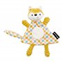 LES DEGLINGOS - Doudou Baby Cyranos Le Renard- Velours côtelé Ultra Doux - Idée Cadeau - Dès la Naissance - 28 cm - Jaune Moutar