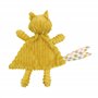 LES DEGLINGOS - Doudou Baby Cyranos Le Renard- Velours côtelé Ultra Doux - Idée Cadeau - Dès la Naissance - 28 cm - Jaune Moutar