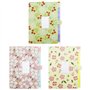 eMagTech Lot de 3 dossiers extensibles en accordéon avec imprimé floral - 8 poches - Fermeture à pression - Pour documents de fo