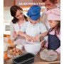 Ankway Moule en silicone pour pain rectangulaire avec grattoir à pâte, lot de 2 moules antiadhésifs en silicone pour gâteaux et