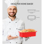Ankway Lot de 2 moules à pain rectangulaires en silicone avec spatule à pâte - Moule à pain anti-adhésif - Pour gâteaux et pains