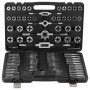 VEVOR Coffret Tarauds et Filières 110 Pièces M2-M18 Kit de Taraudage et Filetage Métrique en Acier avec Mallette de Transport Ou
