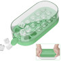 PKBD Bac a Glacon avec Couvercle, 18 Pièces Moules Glaçons Presser en Silicone pour Congélateur, Dégagement Facile, Remplissage
