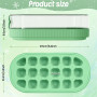 PKBD Bac a Glacon avec Couvercle, 18 Pièces Moules Glaçons Presser en Silicone pour Congélateur, Dégagement Facile, Remplissage