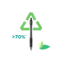 PILOT - Lot de 4 G2 Stylos roller à encre gel rétractables et rechargeables - Stylos en plastique recyclé - Bleu - Pointe moyenn
