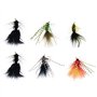 Briny River Lot de 6 hameçons bicolores pour pêche à la mouche humide Taille 10