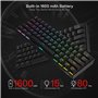 Redragon K530 Draconic 60% Clavier mécanique sans Fil RVB Compact, 61 Touches TKL conçu 5.0 Bluetooth Gaming Keyboard (Noir-Inte