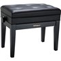 Roland RPB-400BK Banc de Piano Finition Noir satiné avec Assise Plastique rembourrée-RPB-400BK