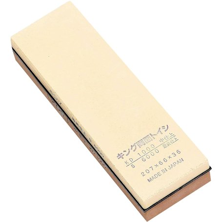 Pierre à Aiguiser Japonaise Double Face King KDS Grain #1000 / #6000 Affuteur Aiguiseur Couteaux Outils