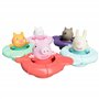 Tomy Toomies Pool Party de Peppa - 5 bouées à Anneau Flottant avec 5 Figurines Peppa Pig et Ses Amis - Jouets sensoriels pour bé
