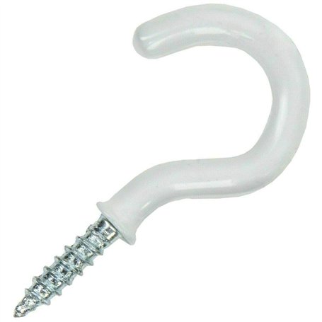 Bulk Hardware BH00040 Paquet de 25 Crochets plastifiés Blanc