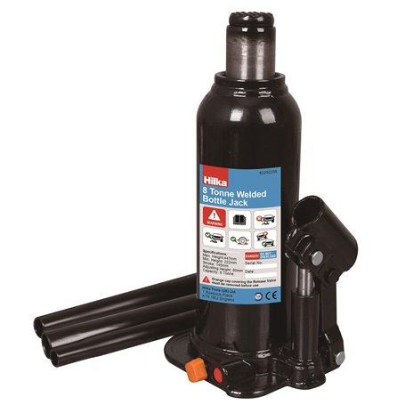 Hilka Tools 82250208 Cric Bouteille soudé 8 tonnes 222-447 mm