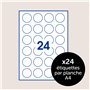 AVERY - 240 étiquettes blanches 40mm Rondes
