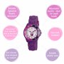 Tikkers - TK0041 - Montre Fille - Quartz Analogique - Bracelet Caoutchouc Violet