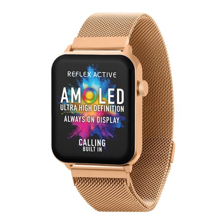 Reflex Active Amoled Series 30 Montre intelligente avec bracelet en maille en acier inoxydable 4