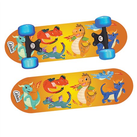 OzBozz Dragons Skateboard avec Roues Flashing - Plateau 43