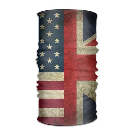 HAILAN Magic Headwear US UK Flag Outdoor Scarf Headbands Bandana Mask Neck Gaiter Head Wrap Mask Sweatband 19