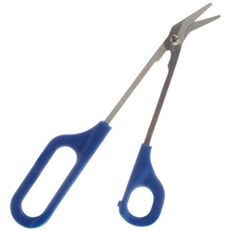 Homecraft Easi-Grip Chiropodist Scissors (Eligible for VAT Relief in the UK) Easy Grip Large Loop Long Handled Nail Scissors