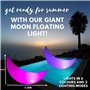 Toyland® Géant Gonflable Flottant Multi Couleur LED Décoration Lumineuse en Forme de Lune - 1.35m x 43cm x 89cm (53" x 17" x 35"