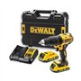 DEWALT - Perceuse-visseuse à percussion Brushless XR 18V avec 2 batteries de 2Ah