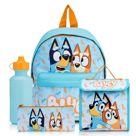 Bluey Ensemble sac à dos 4 pièces avec sac à déjeuner