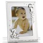 Shudehill Giftware Cadre photo avec ours en peluche et ballons en relief - Argent - Pour photo de 12