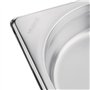 Vogue Bac Gastronorme inox GN 1/1 20mm, profondeur : 20 mm, capacité : 3 litres, bac de conservation des aliments chauds et froi
