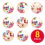 Baker Ross Balles rebondissantes à Perles Arc-en-Ciel (Lot de 8) - Idéales pour Les Pochettes-Surprises ou comme Cadeau pour Les