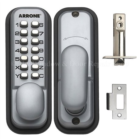HOPPE 87128205 Arrone AR/D-195mc Digital Push Button Verrouillage de Porte Key Pad – Argent