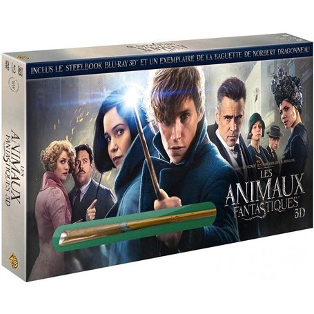 Les Animaux Fantastiques - Edition limitée Steelbook + Baguette - Le monde des Sorciers de J.K. Rowling - Blu-ray 3D